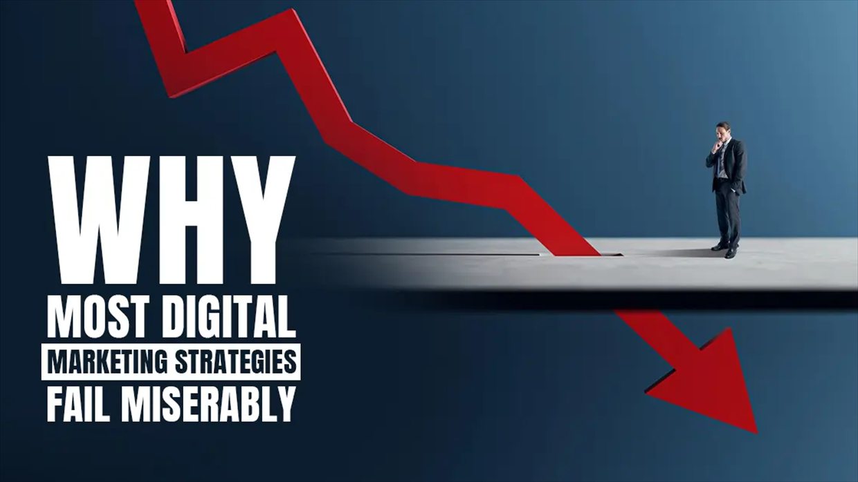 Illustration of a marketing problem being broken down into strategy, creative and measurement stages